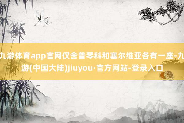 九游体育app官网仅舍普琴科和塞尔维亚各有一座-九游(中国大陆)jiuyou·官方网站-登录入口